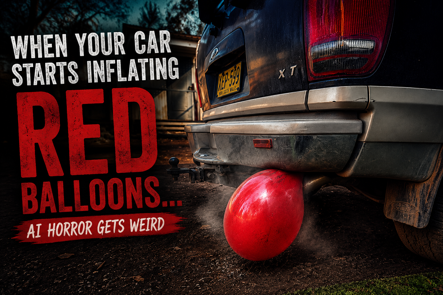 When Your Car Starts Inflating Red Balloons… AI Horror Gets Weird