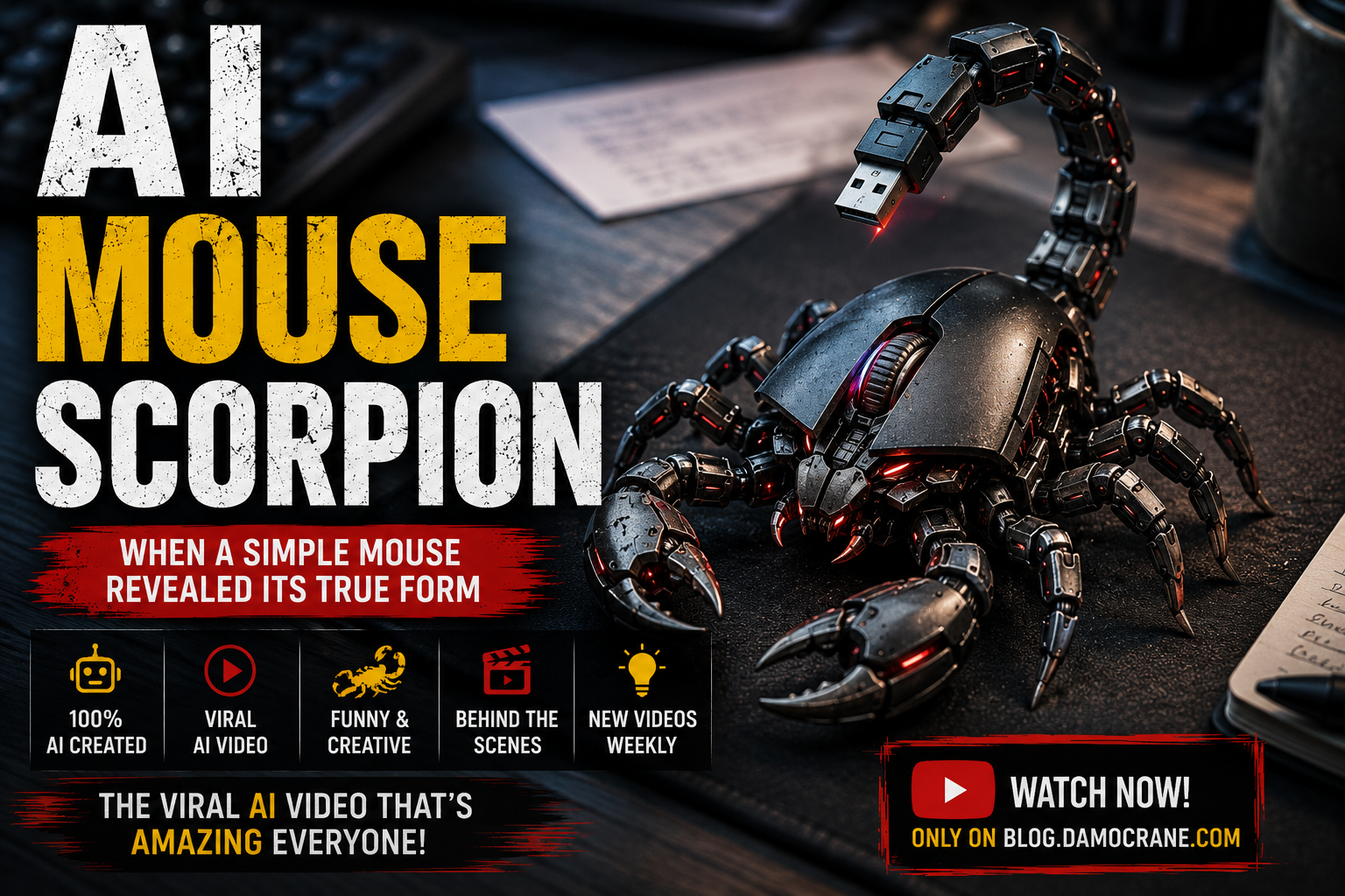 AI Mouse Scorpion | When a Computer Mouse Revealed a Mechanical Scorpion