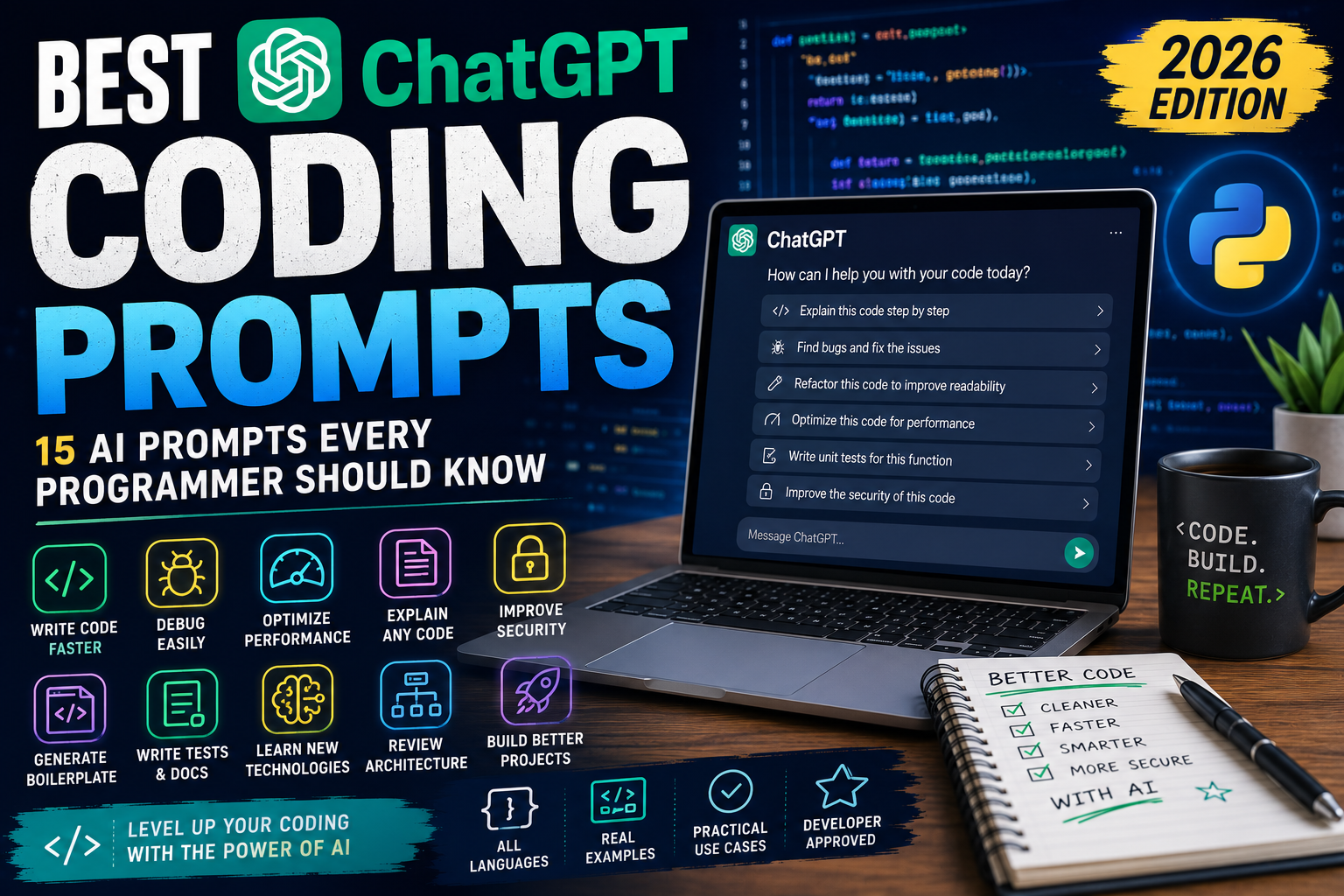 Best ChatGPT Coding Prompts (2026): 15 AI Prompts Every Programmer Should Know