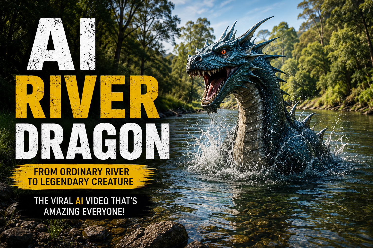 AI River Dragon | Ordinary River Transforms into a Giant Dragon